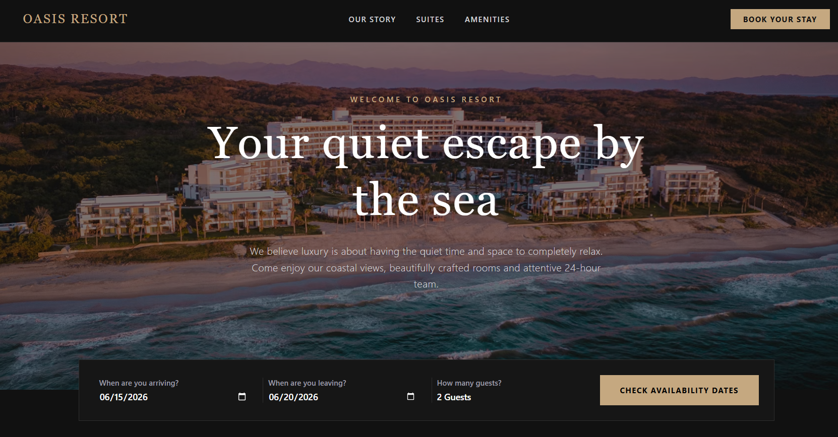 Oasis Hotel Website